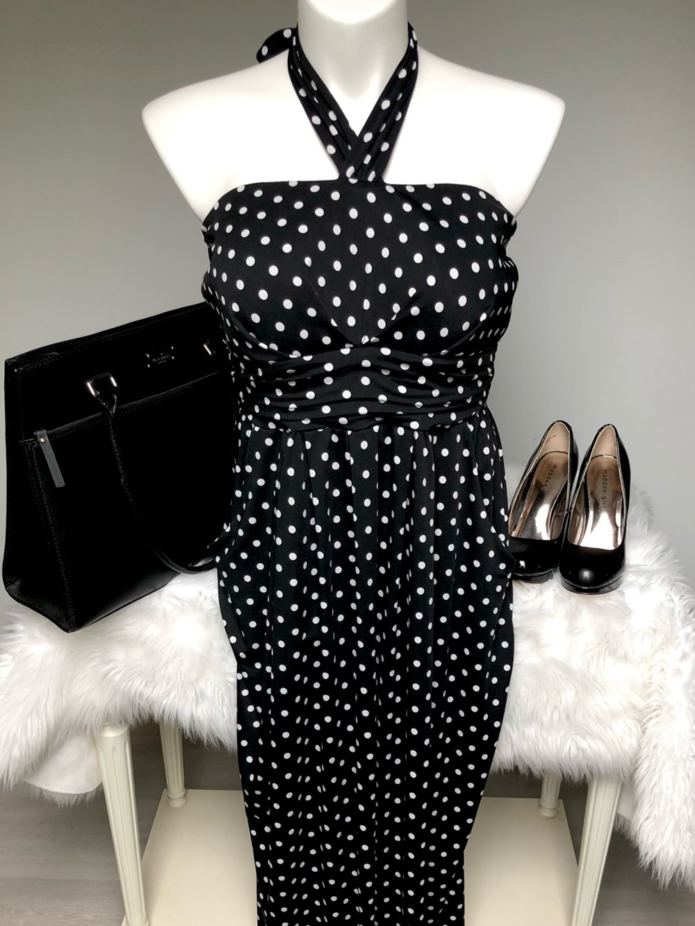 Love Squared Stretchy Padded Halter Maxi Dress Size 2X